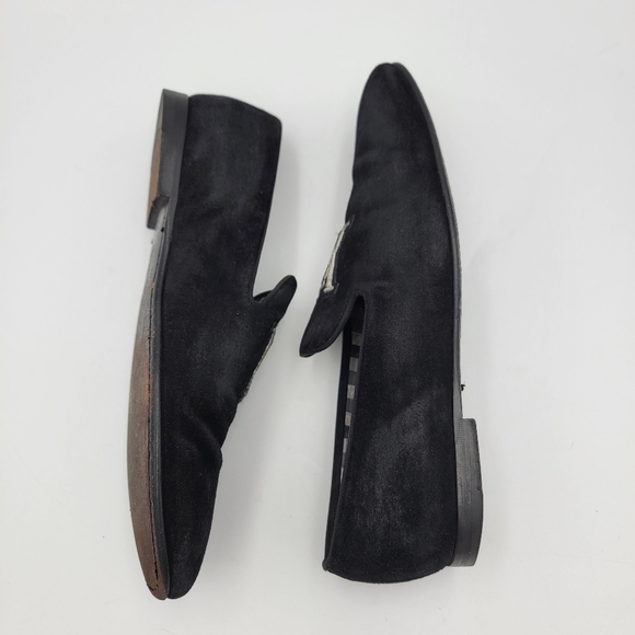Louis Vuitton Suede Monogram Black Loafer LV size 9 US 9.5 Authentic - Picture 6 of 11